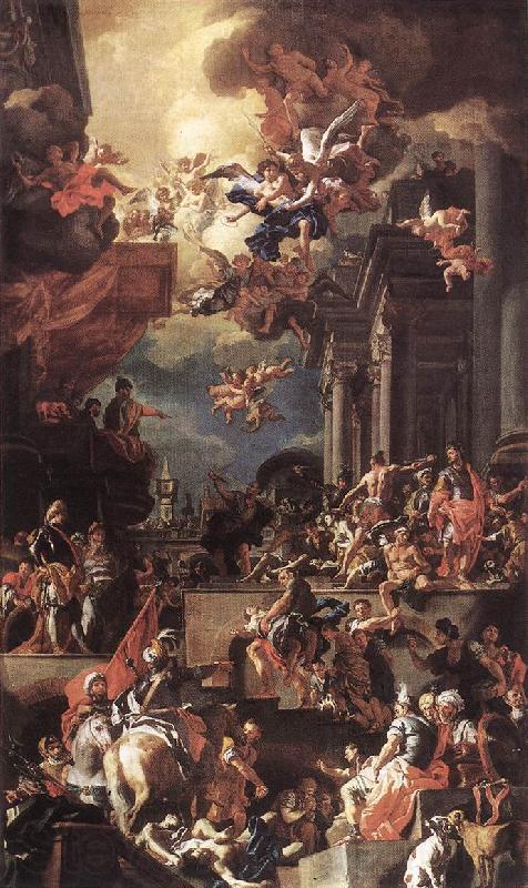 Francesco Solimena The Massacre of the Giustiniani at Chios Spain oil painting art